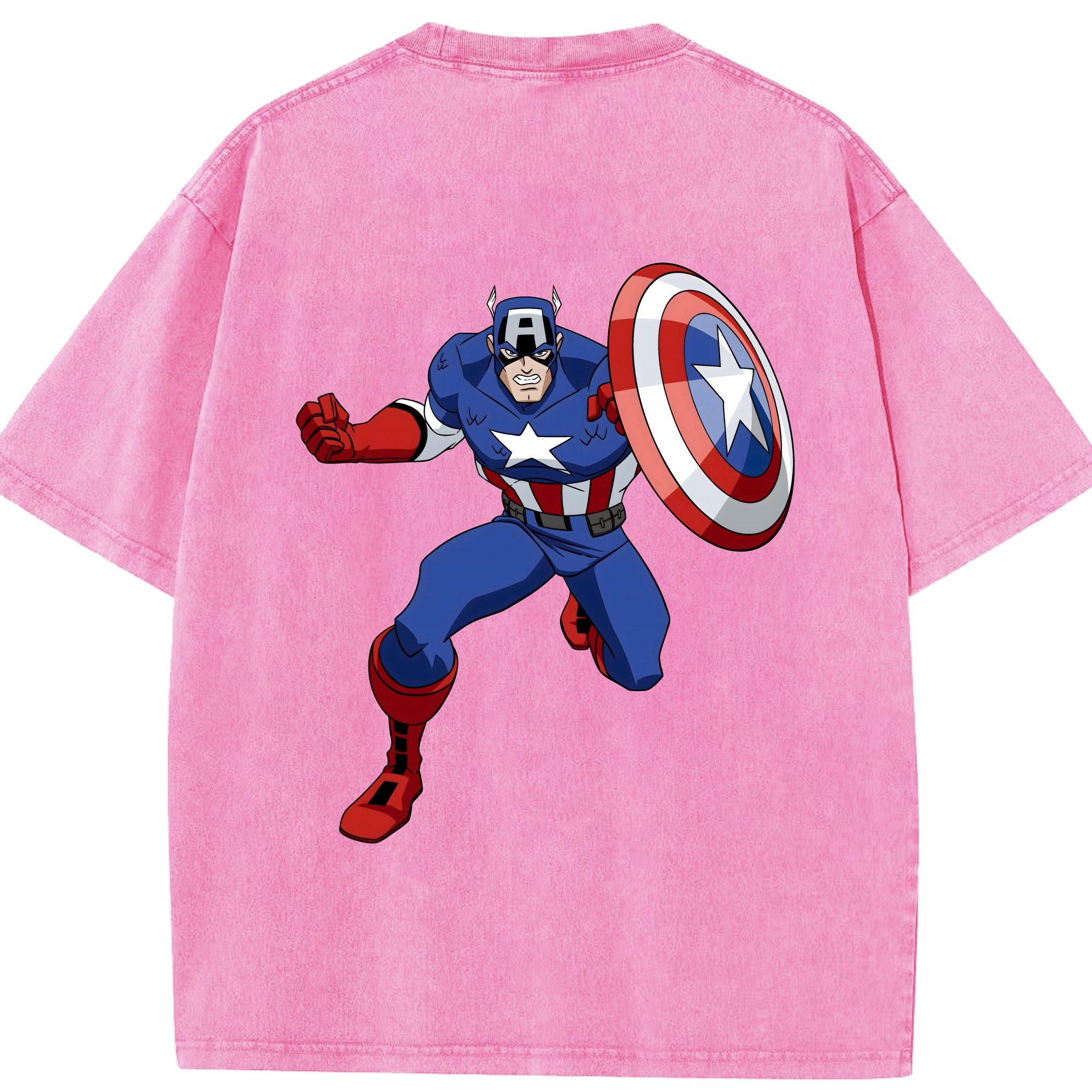（画像用） アベンジャーズ The Avengers 綿100% ヴィンテージ風 半袖Tシャツ（背面プリント）